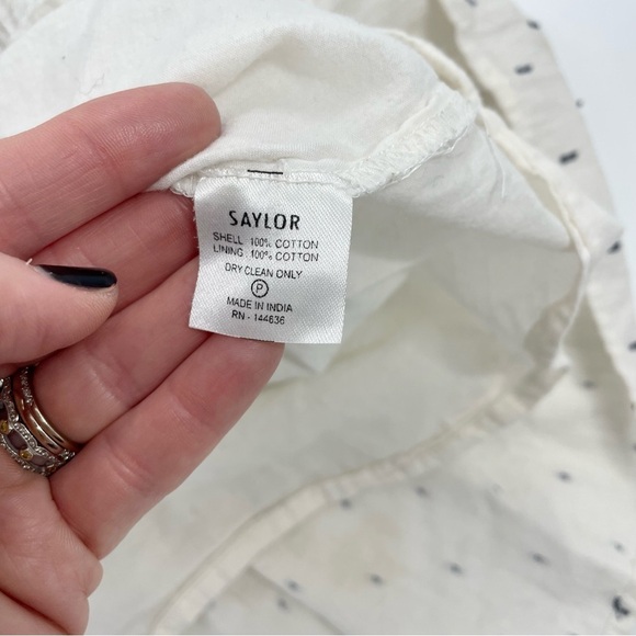 SAYLOR Women's Zella Smocked front Cotton Preppy Minimalist Short Dress‎ XS - Picture 9 of 12